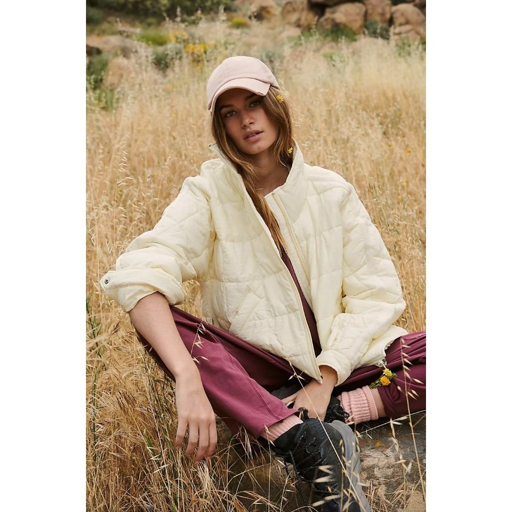Free People Movement Pippa Packable Puffer Jacket in Soft Sun Size Medium